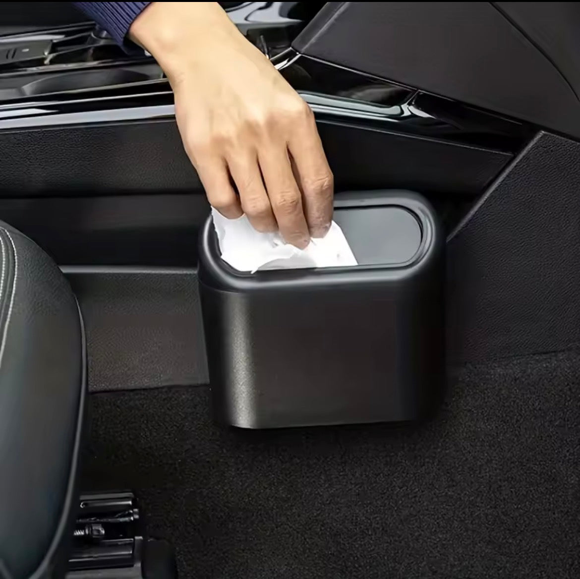 Mini Bidone Spazzatura per Auto con Apertura a Push