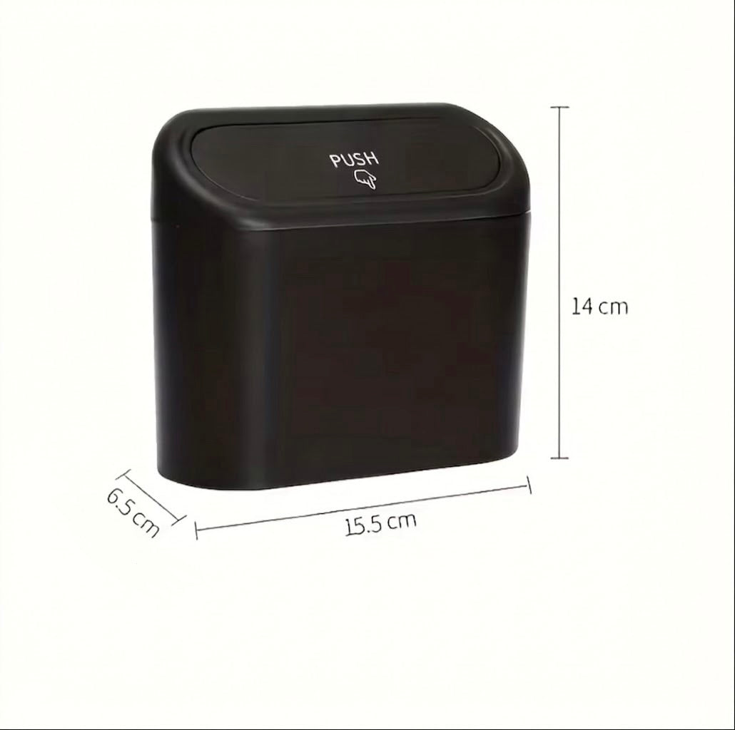 Mini Bidone Spazzatura per Auto con Apertura a Push