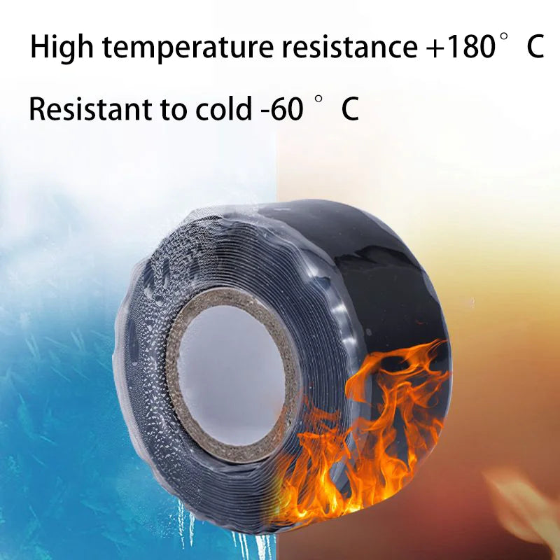Nastro Sigillante Autoagglomerante in Silicone – Riparazione Immediata e Impermeabile per Perdite d'Acqua e Tubii