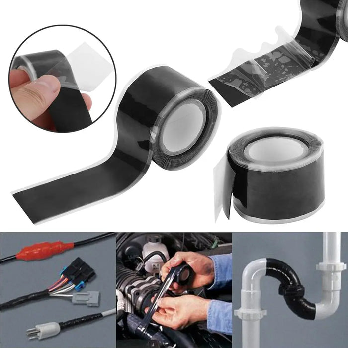 Nastro Sigillante Autoagglomerante in Silicone – Riparazione Immediata e Impermeabile per Perdite d'Acqua e Tubii
