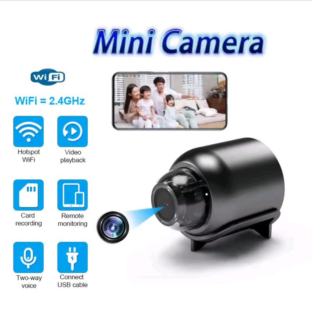 Mini Telecamera WiFi HD 1080P - Videocamera Nascosta con Audio Bidirezionale e Visione Notturna