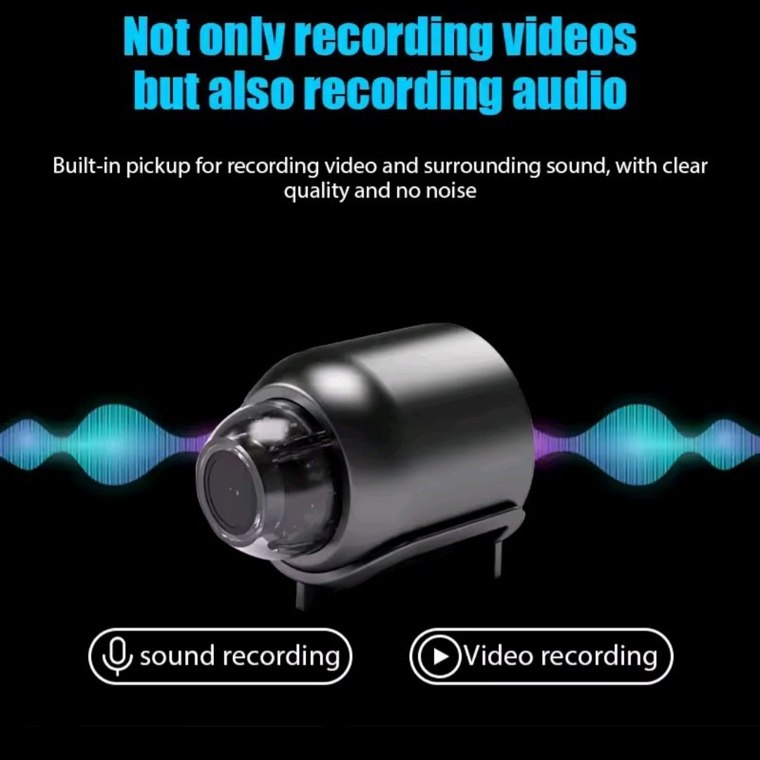 Mini Telecamera WiFi HD 1080P - Videocamera Nascosta con Audio Bidirezionale e Visione Notturna