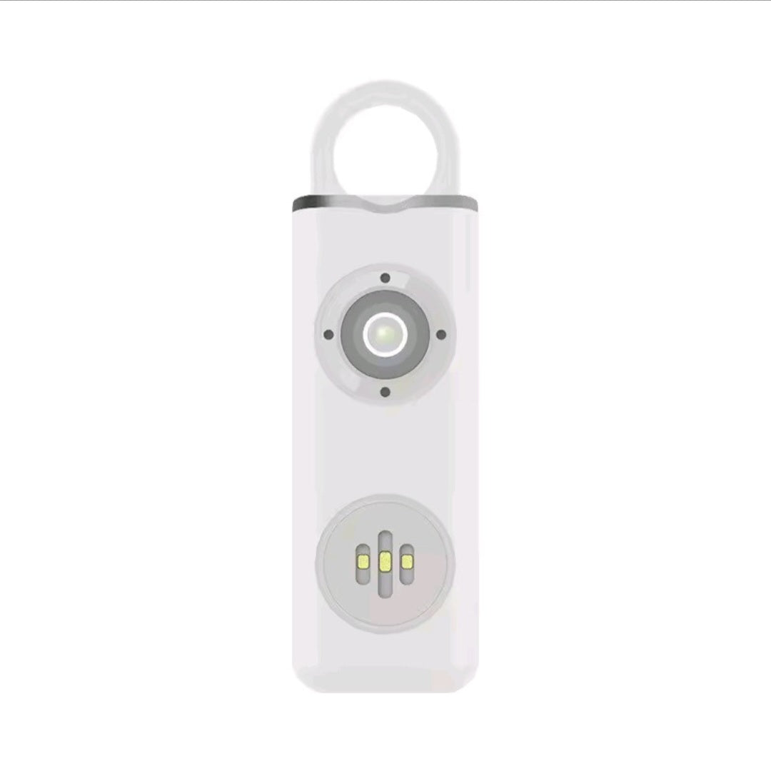 Allarme Personale di Sicurezza 130dB – Sirena Antiaggressione Portatile con Luce LED Stroboscopica e Moschettone