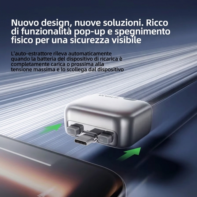 Caricatore Smart a Disconnessione Automatica 140W - Adattatore USB-C con Protezione da Sovraccarico